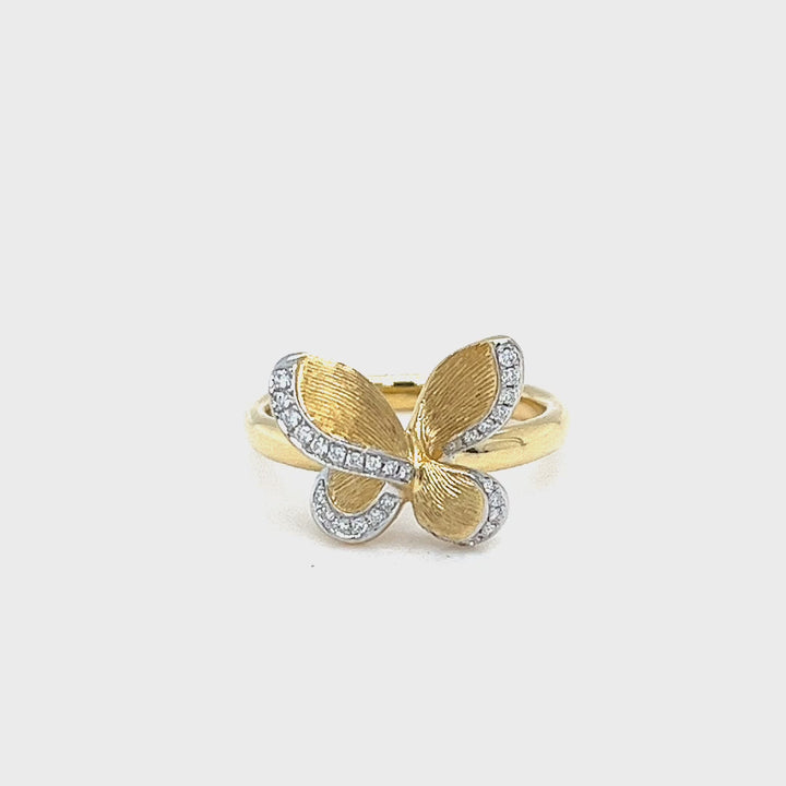 Diamond Butterfly Ring
