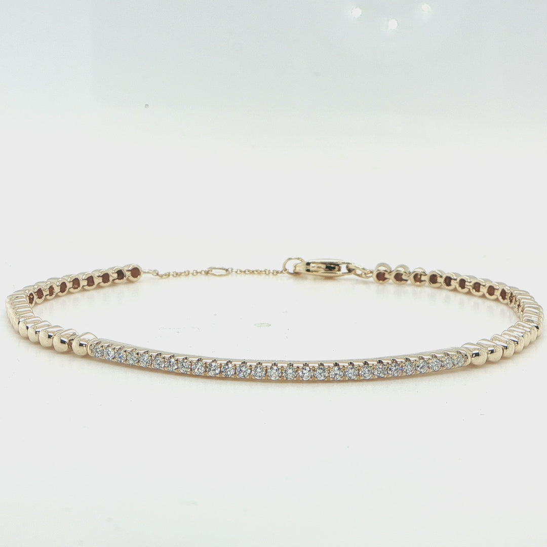 14K Gold Diamond Line Bracelet