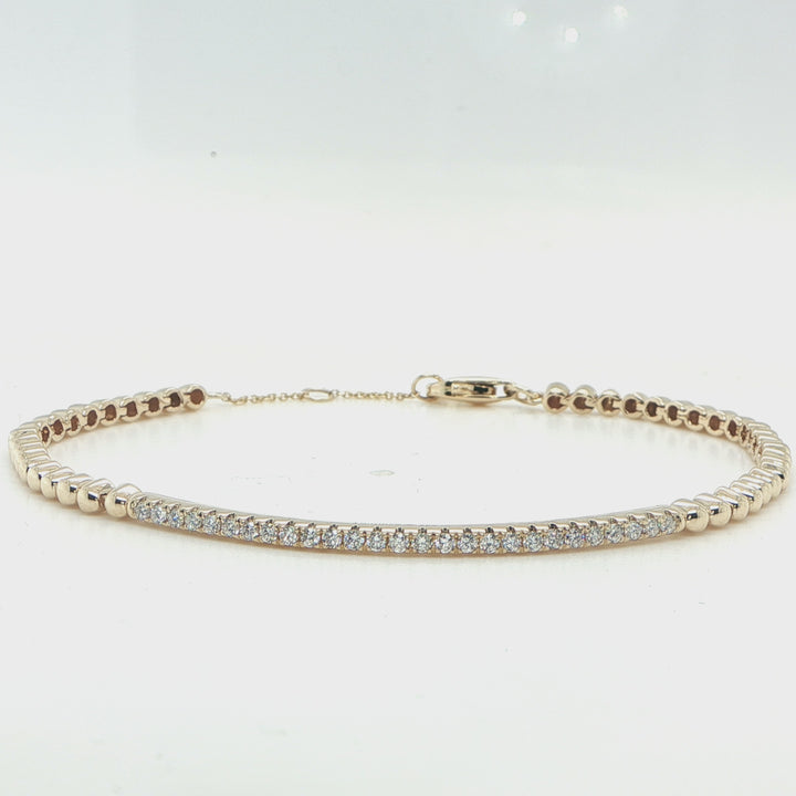 14K Gold Diamond Line Bracelet