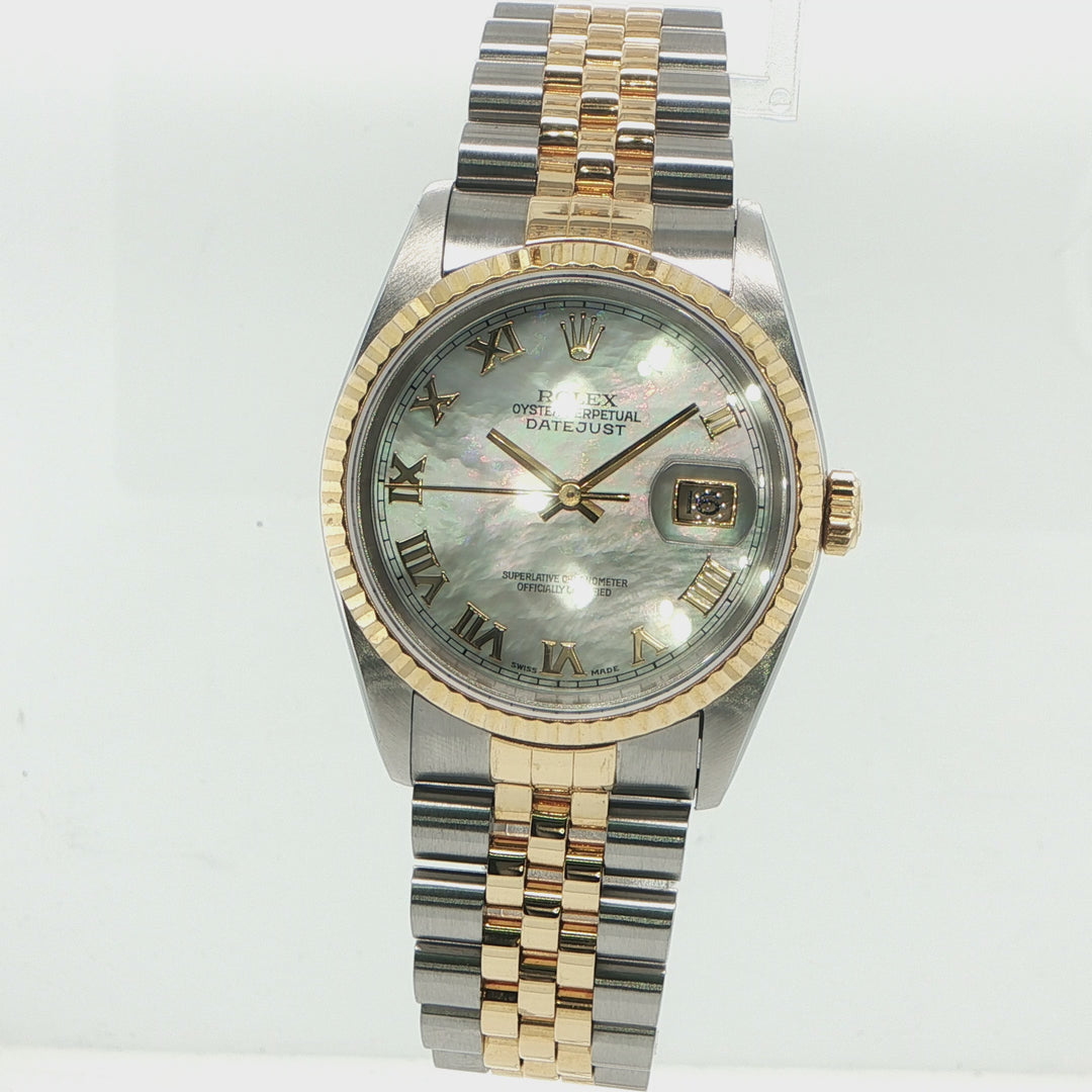 36mm Rolex Datejust  18K Yellow Gold & Steel