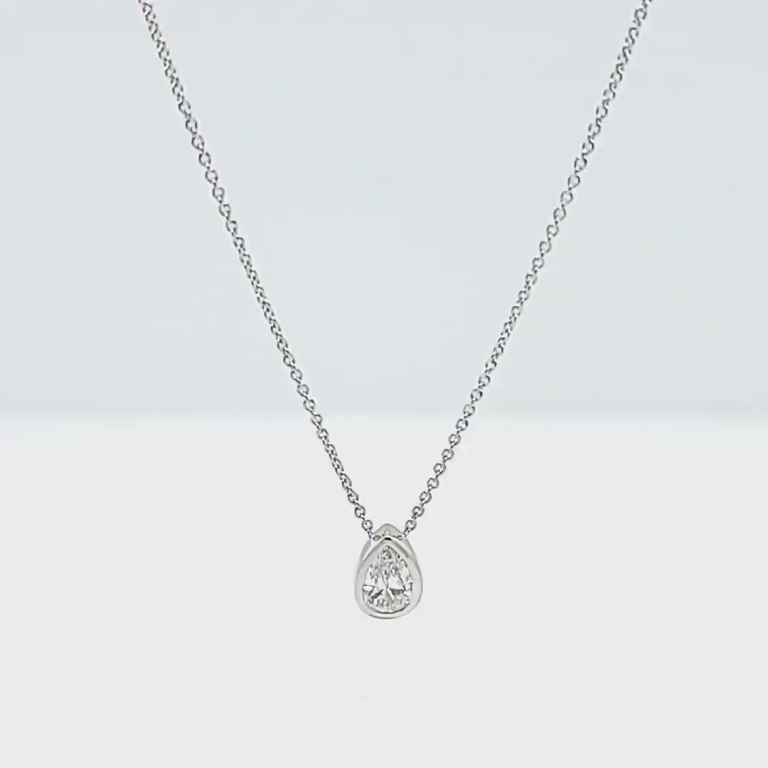 Tiny Treasures Diamond Pear Shape Necklace