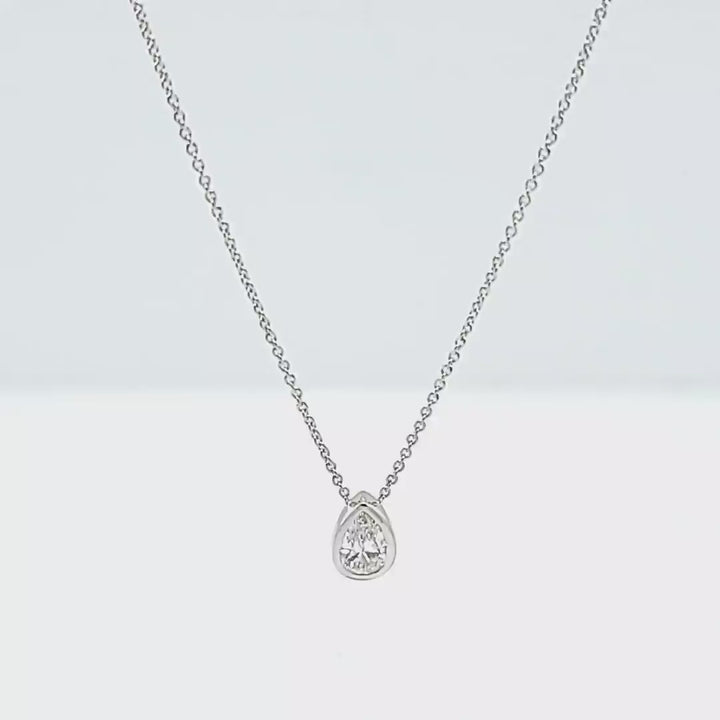 Tiny Treasures Diamond Pear Shape Necklace
