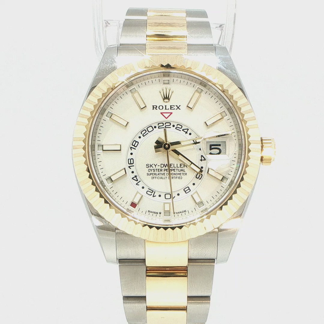 Rolex Sky-Dweller 42mm White Dial Steel & 18K Gold Oyster Bracelet