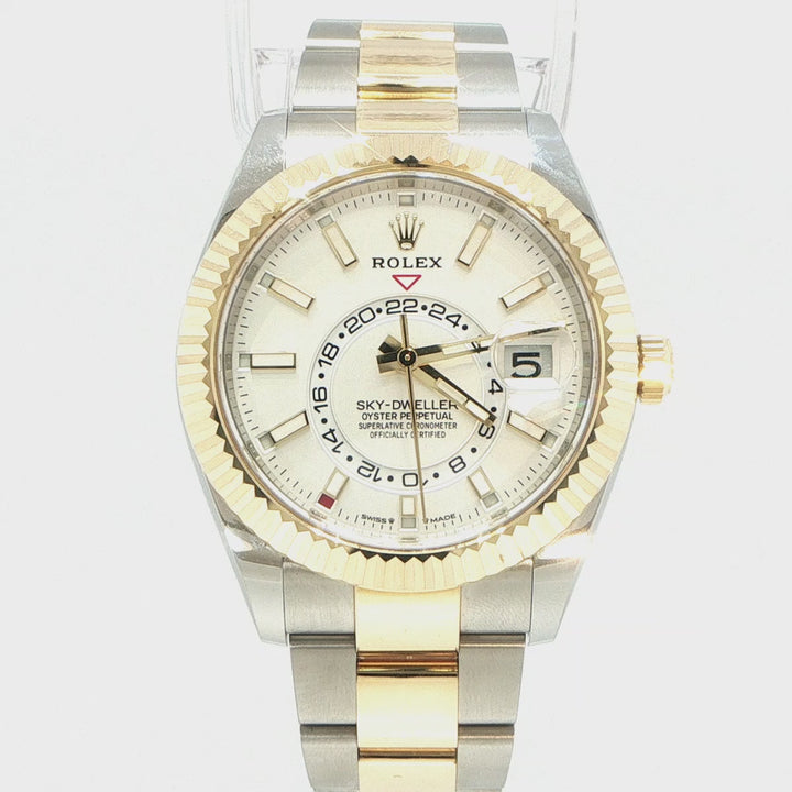Rolex Sky-Dweller 42mm White Dial Steel & 18K Gold Oyster Bracelet