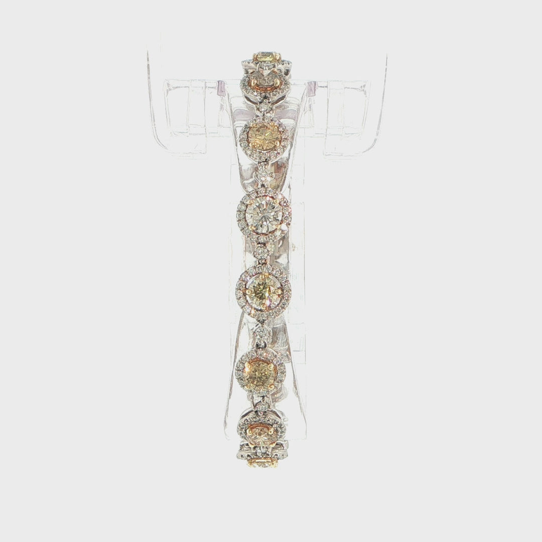 Platinum Fancy Color Desert Diamond Bracelet