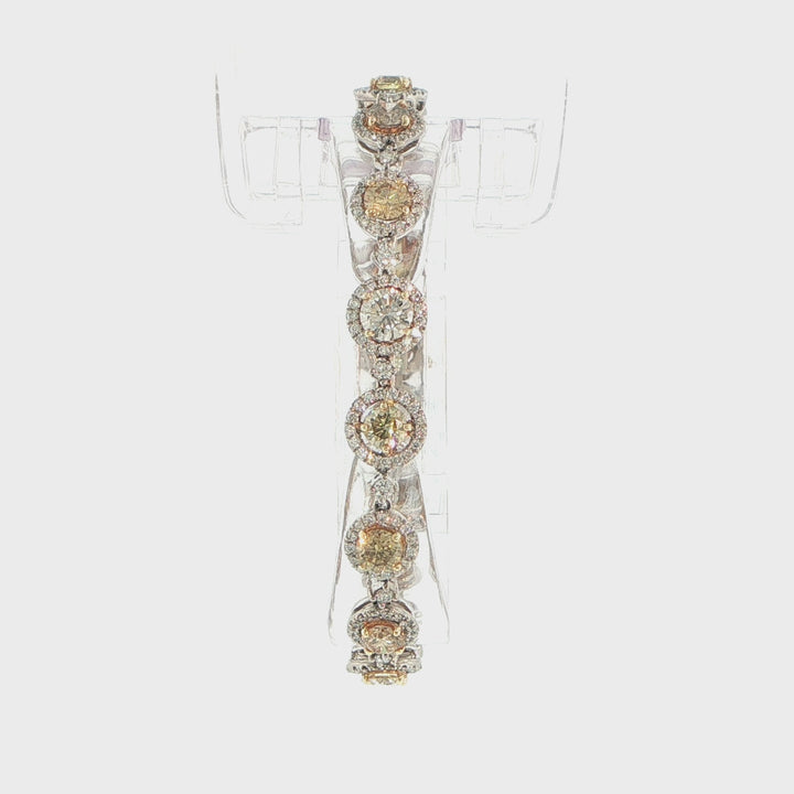 Platinum Fancy Color Desert Diamond Bracelet