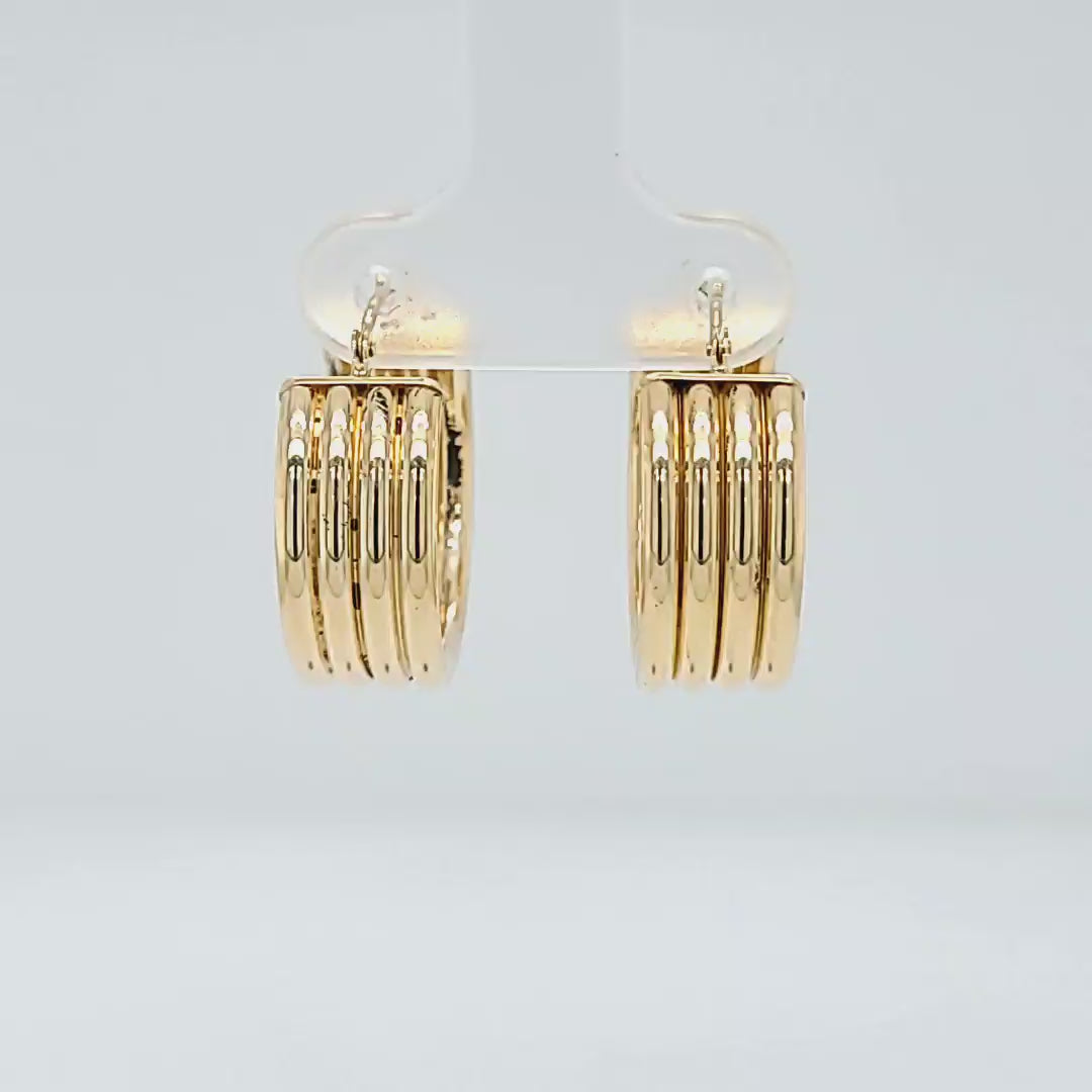 8mm Wide Hoop Earrings