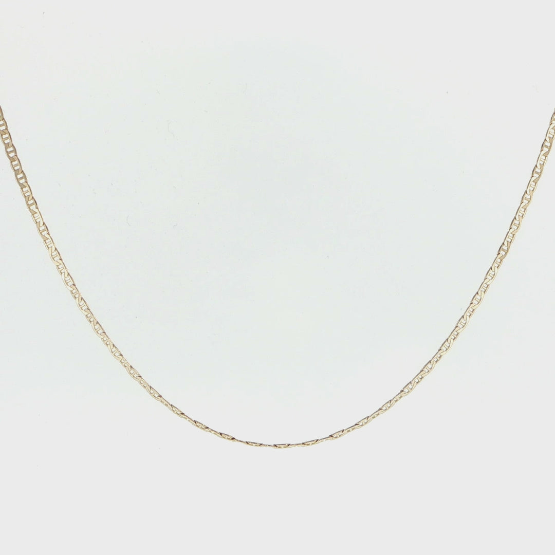 14K Yellow Gold 2mm Anchor Chain Necklace
