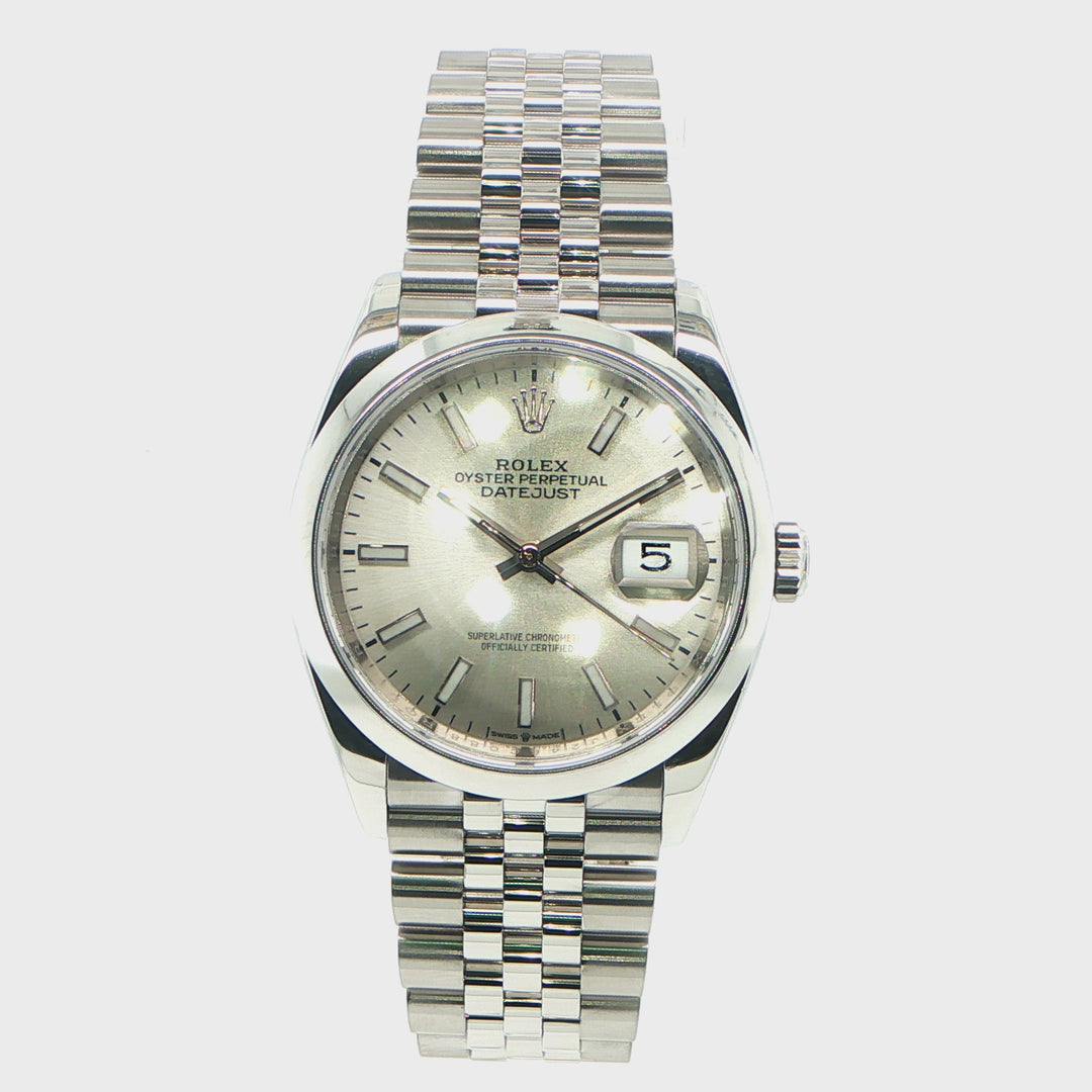 Rolex Datejust 36mm Stainless Steel Silver Dial