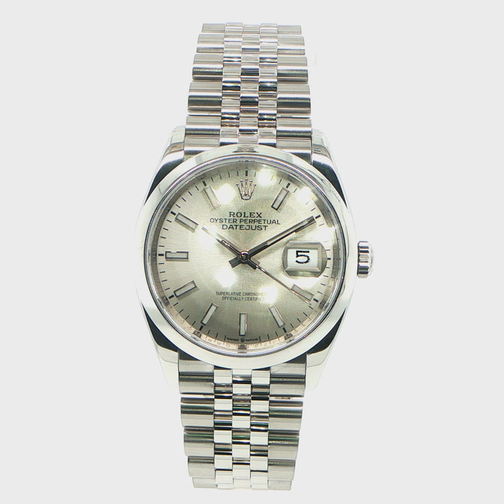 Rolex Datejust 36mm Stainless Steel Silver Dial