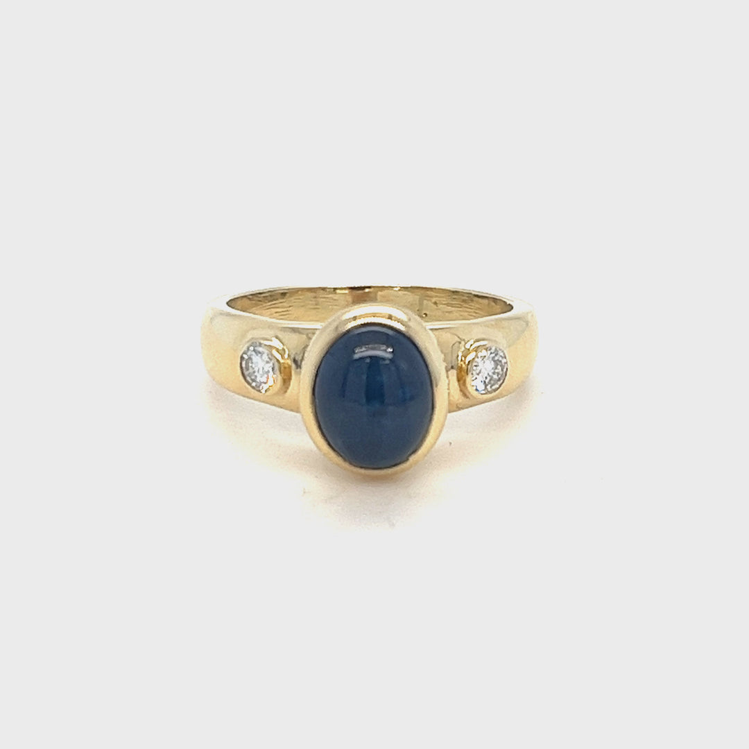 Sapphire Cabochon Ring