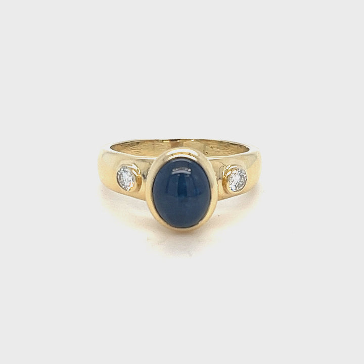 Sapphire Cabochon Ring
