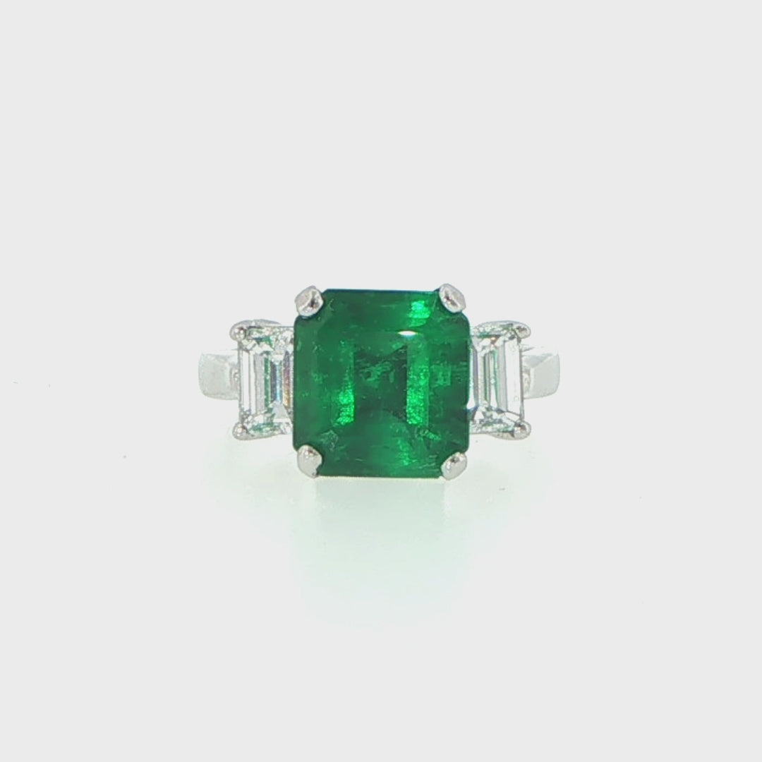 Emerald and Diamond Ring