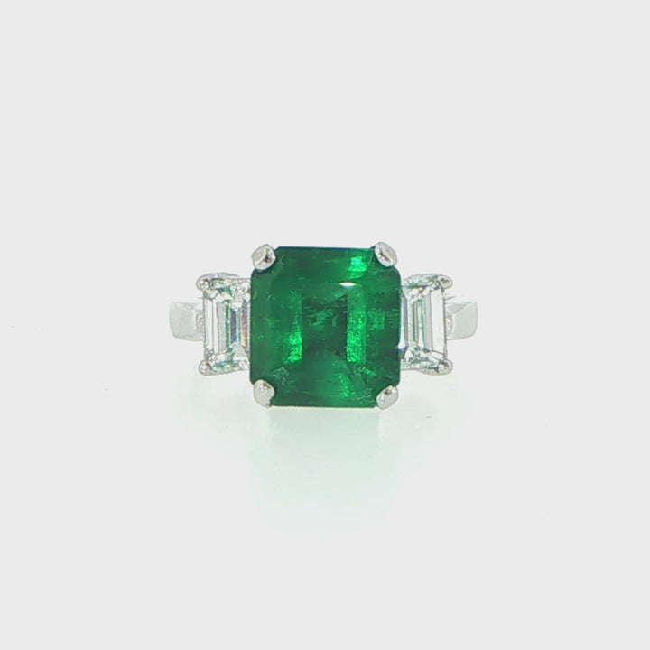 Emerald and Diamond Ring