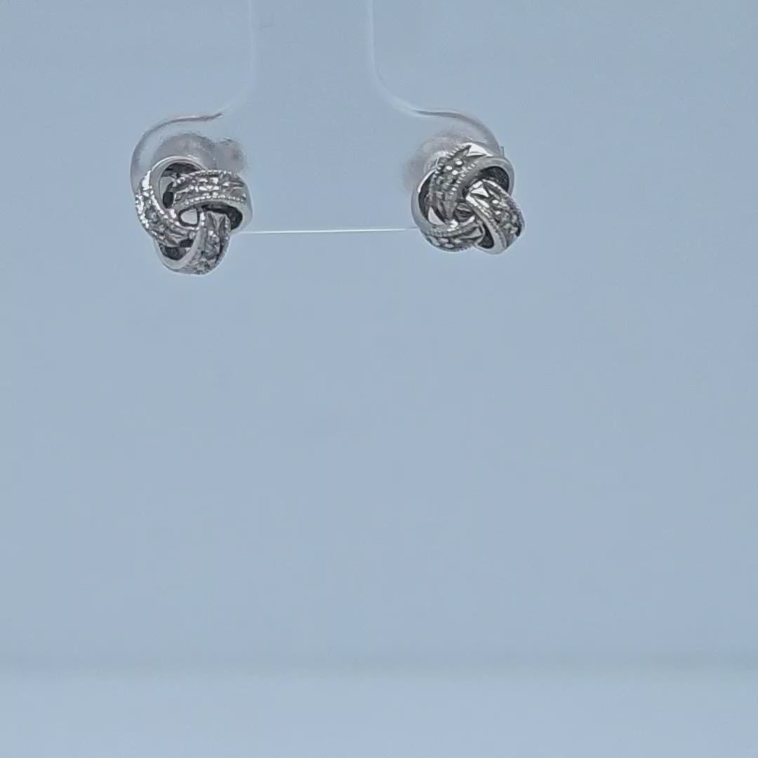 Diamond Knot Studs