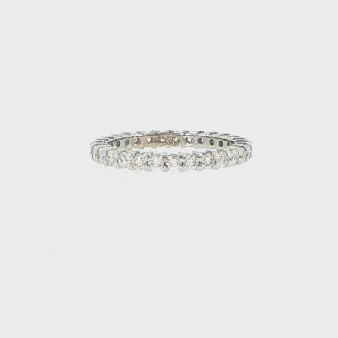 14K White Gold 2.4mm Diamond Eternity Band