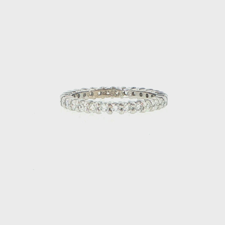 14K White Gold 2.4mm Diamond Eternity Band