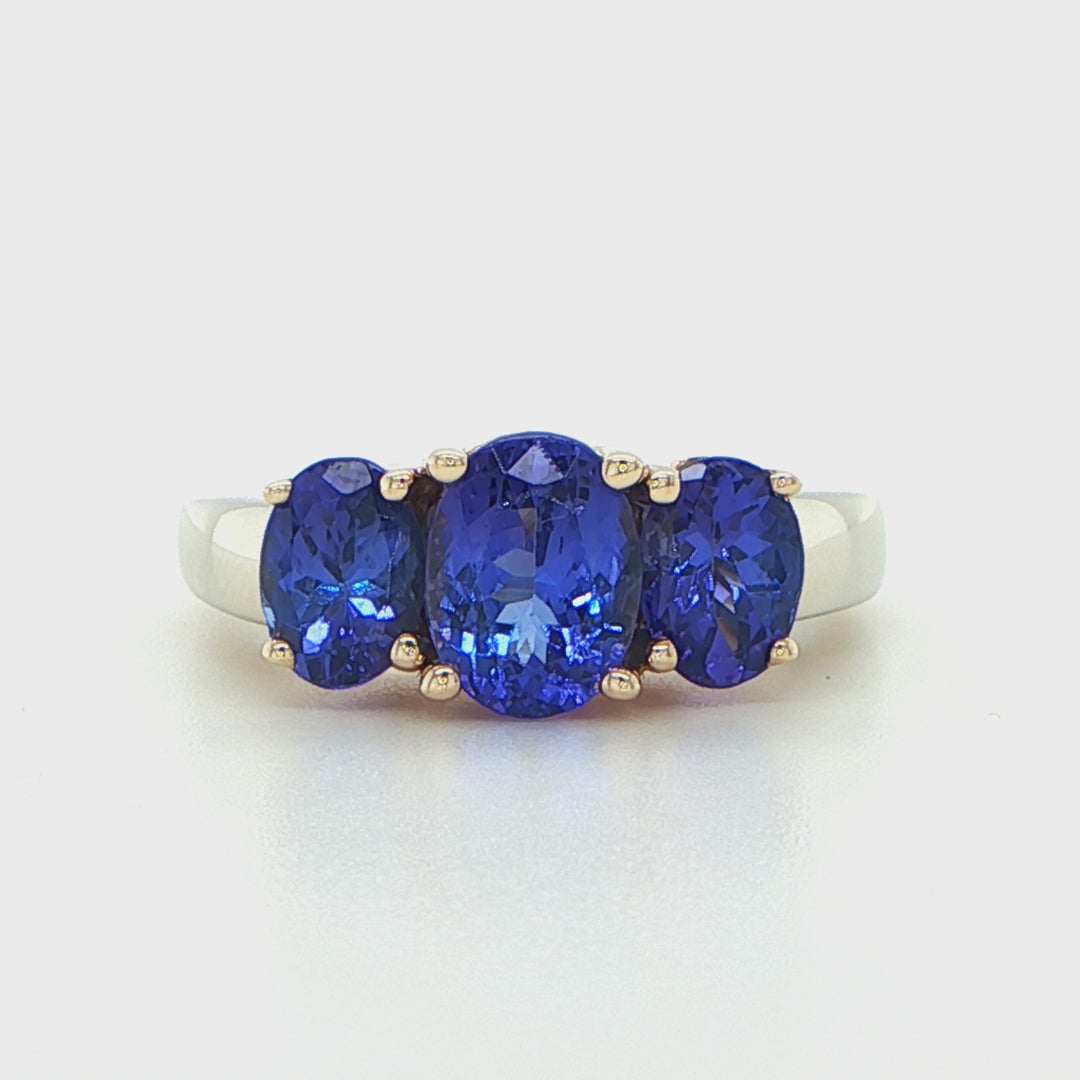 Le Vian 14K Two-Tone Gold Tanzanite Three Stone Ring