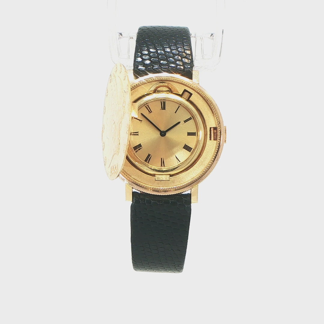 1904 $20 U.S. Gold Coin Bucherer Watch in 22K Yellow Gold Manual Wind