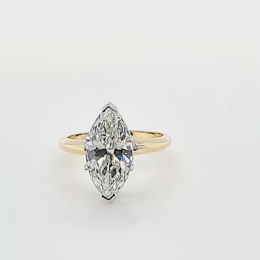 3.07 Carat Marquise Diamond Engagement Ring