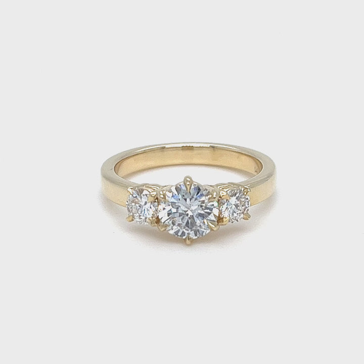 Three Stone Diamond Engagement Ring
