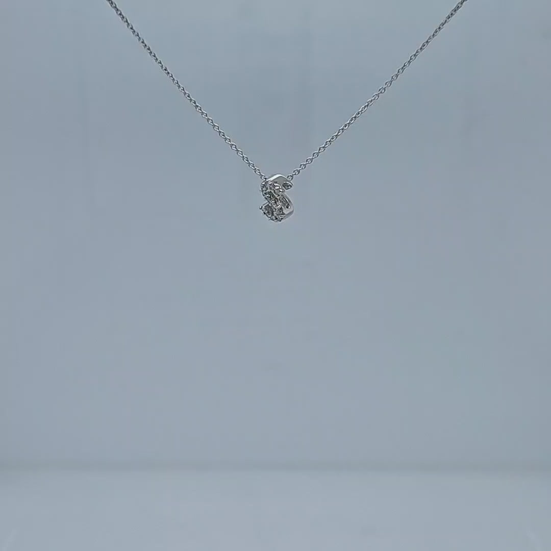 Tiny Initial ''S'' Necklace