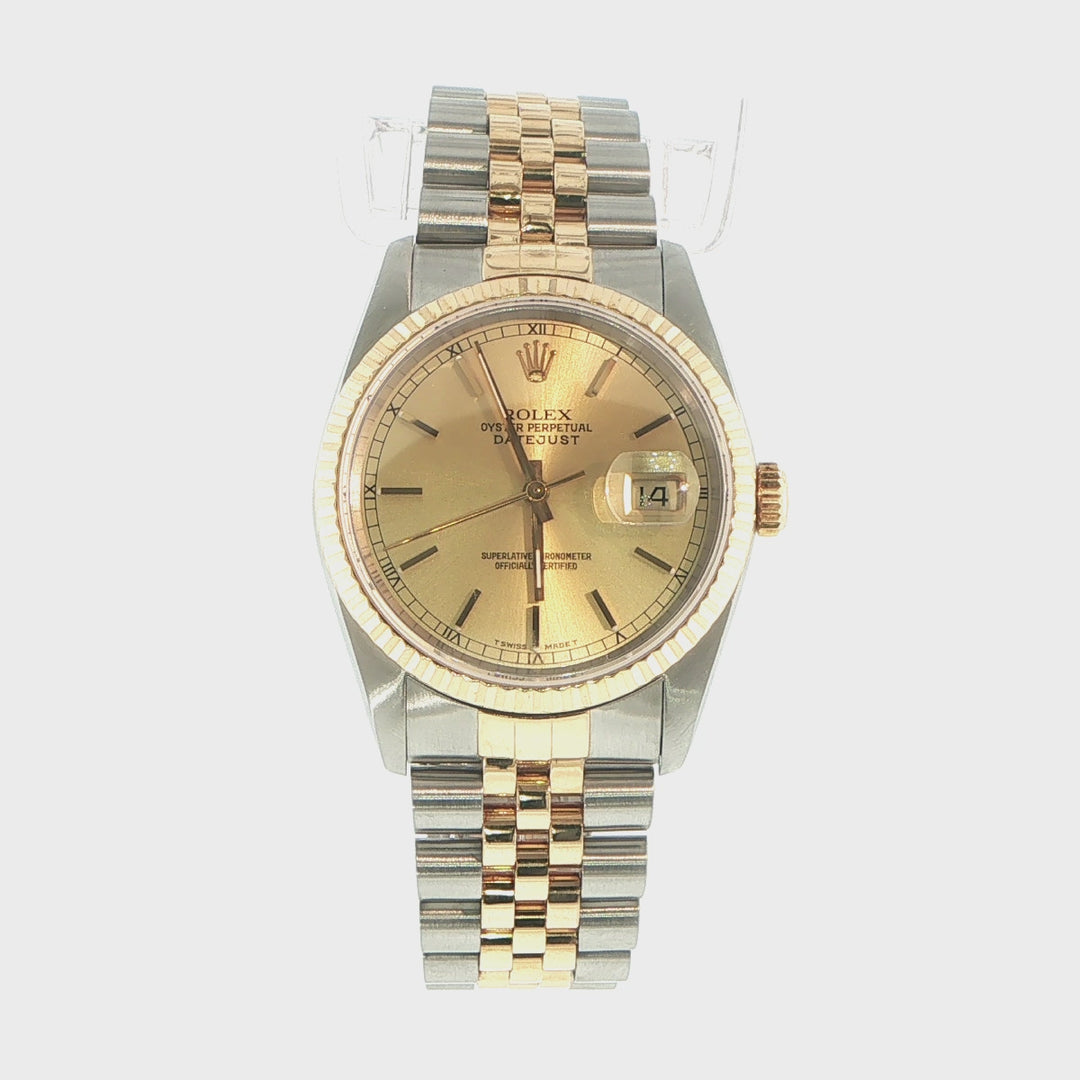 Rolex Datejust 36mm Two-Tone 18K Yellow Gold & Stainless Steel Watch