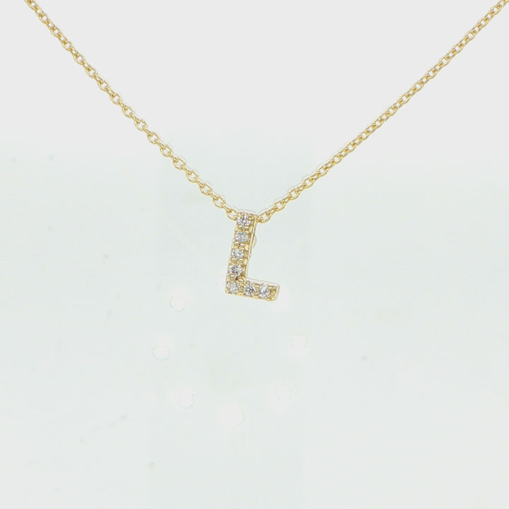 Tiny Treasures Love Letter  "L" Necklace