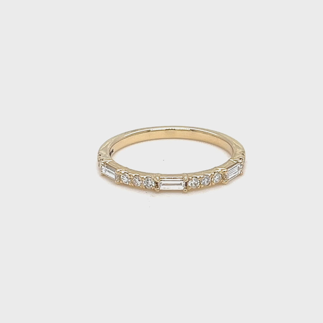 14K Yellow Gold Diamond Band