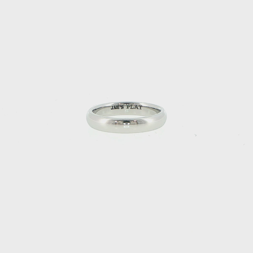 Novell Platinum 4mm High Polish Dome Wedding Band