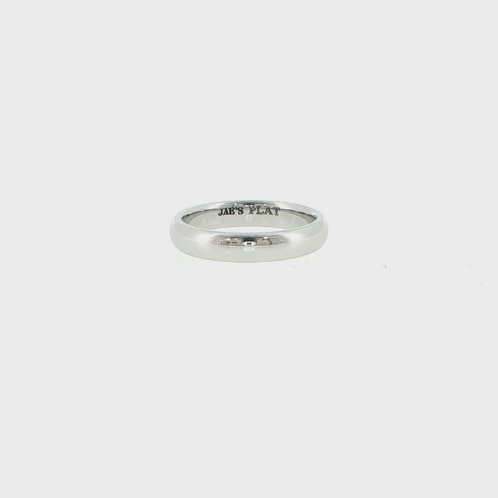 Novell Platinum 4mm High Polish Dome Wedding Band