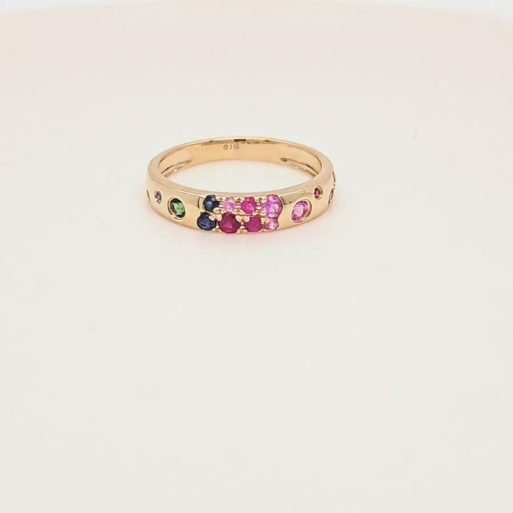 Multicolor Sapphire Band