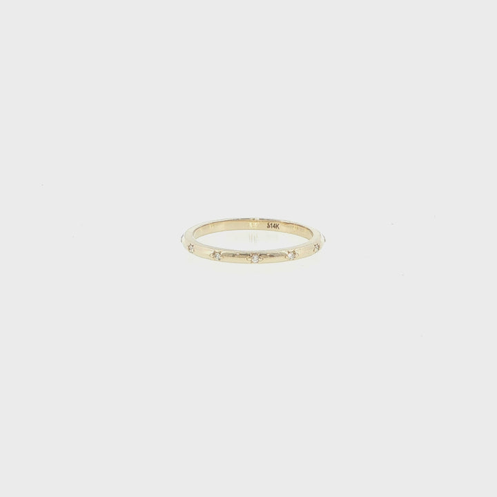 14K Yellow Gold Celestial Diamond Eternity Band