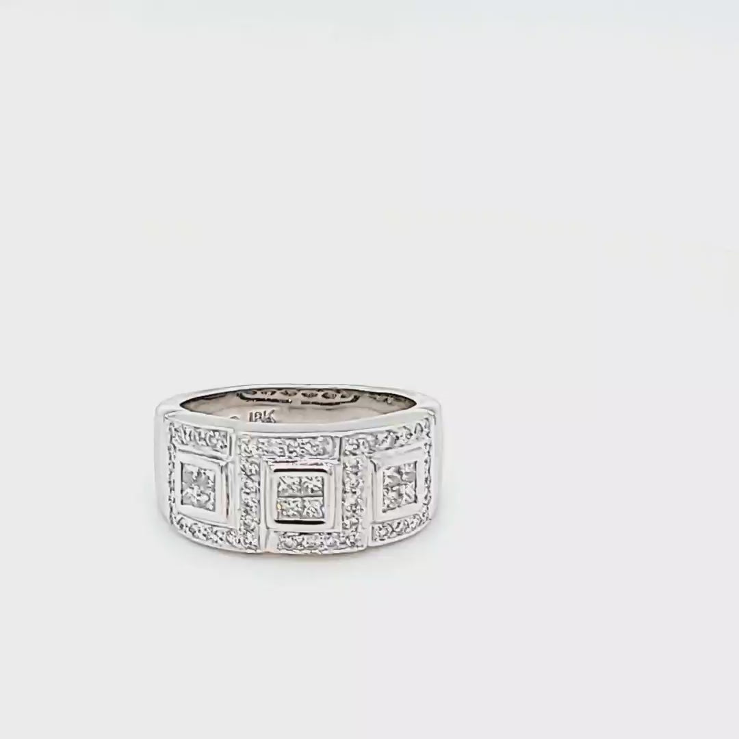 Wide Diamond Band