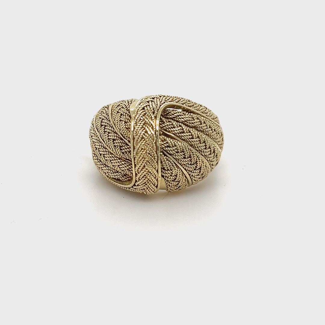 Woven Tapered Dome Ring