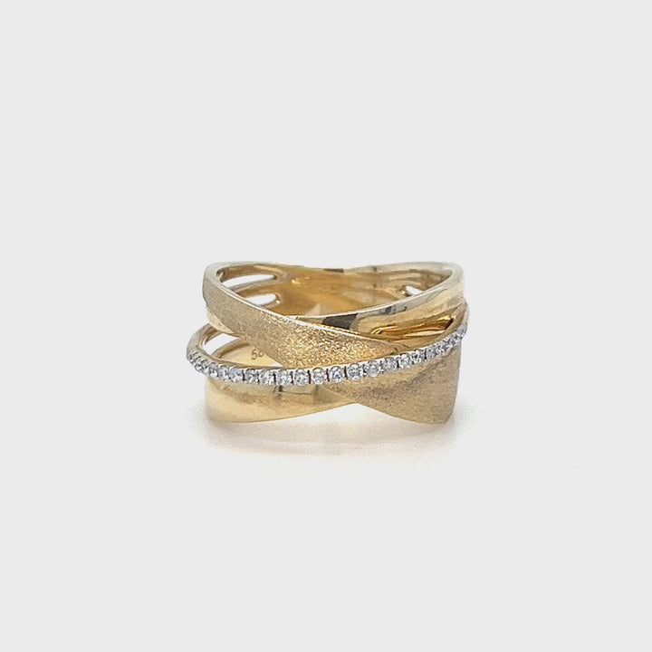Crossover Diamond Ring