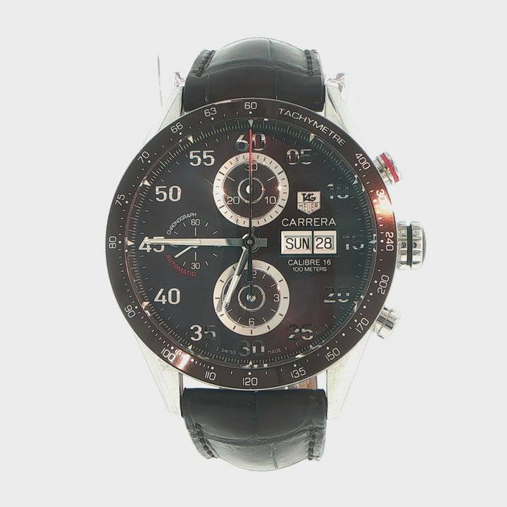 TAG Heuer Carrera Calibre 16 Automatic Chronograph 43mm Brown Dial Watch