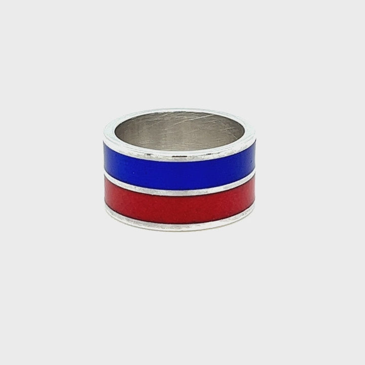 Gucci Silver and Enamel Ring