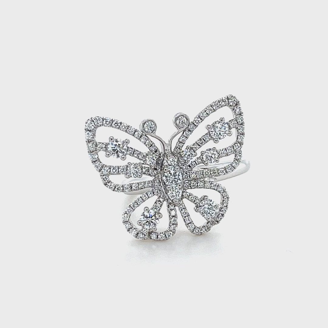 Diamond Butterfly Ring