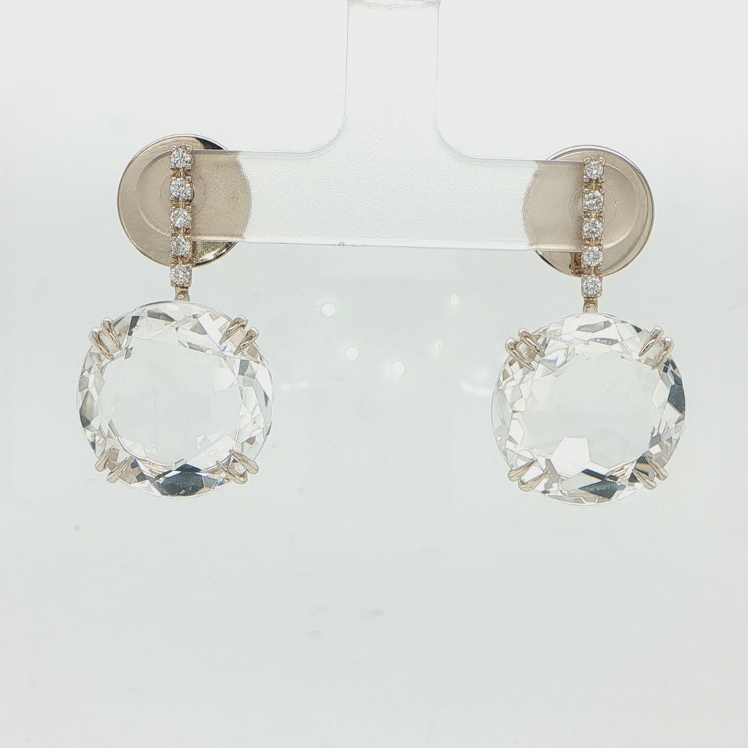 H. Stern 18K Noble Gold Cobblestone Quartz Drop Earrings