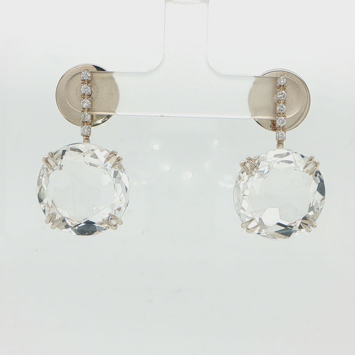 H. Stern 18K Noble Gold Cobblestone Quartz Drop Earrings