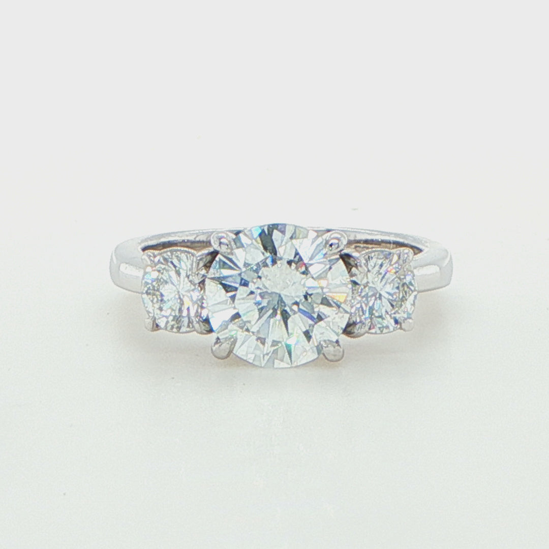 Platinum Three Stone Diamond Engagement Ring