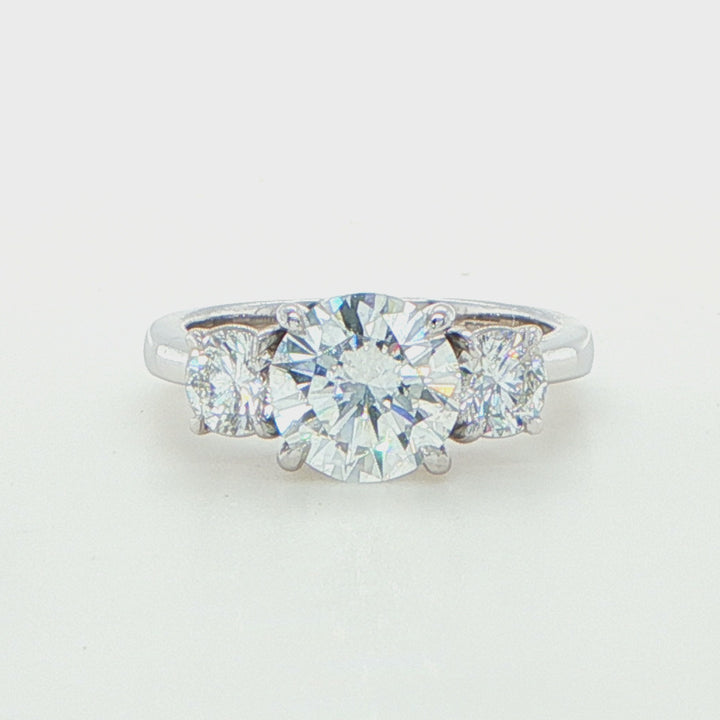 Platinum Three Stone Diamond Engagement Ring