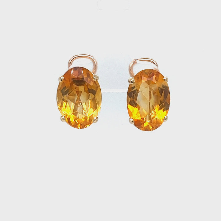 Citrine Stud Earrings
