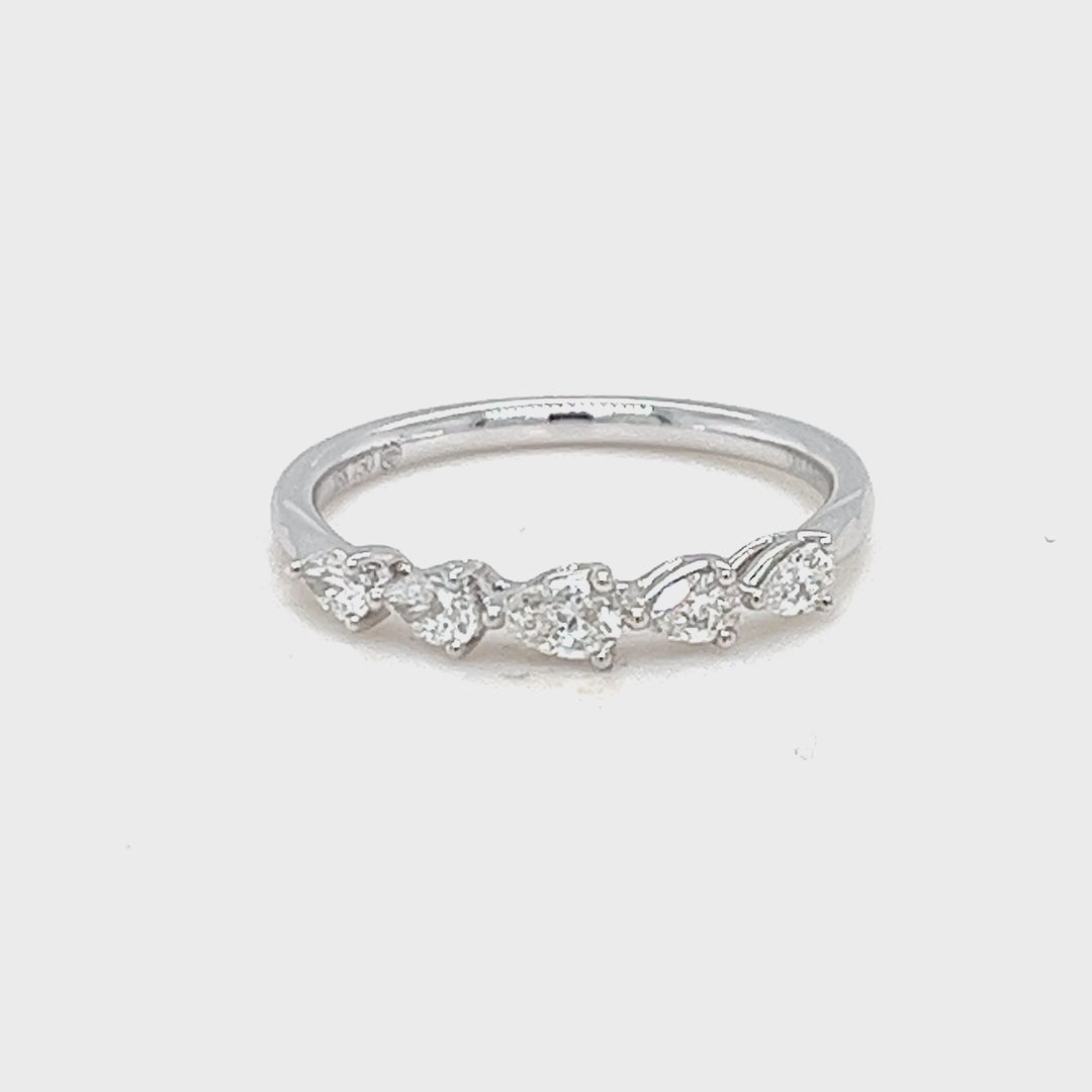 Pear Cut Diamond Band