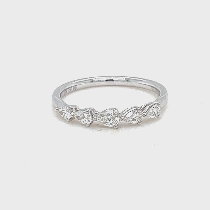 Pear Cut Diamond Band