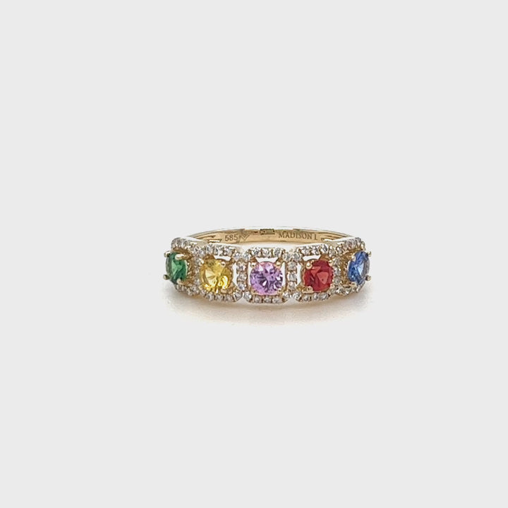 Multicolor Sapphire Ring