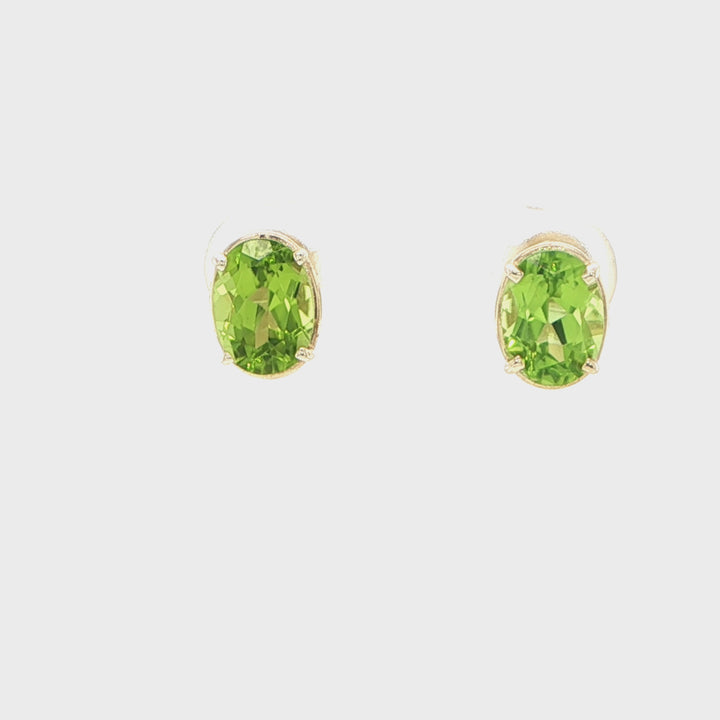 14K Yellow Gold Tourmaline Stud Earrings
