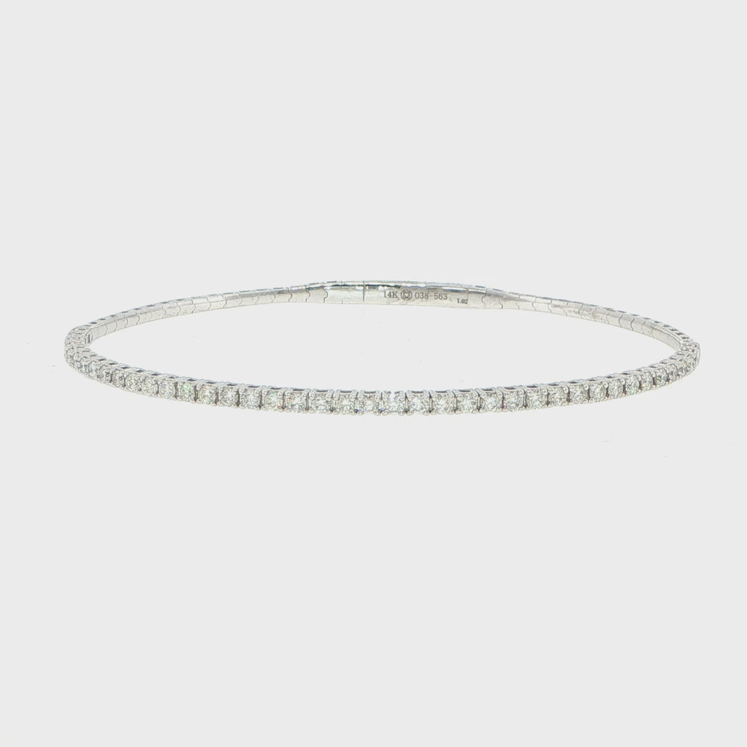 14K White Gold Diamond Bracelet
