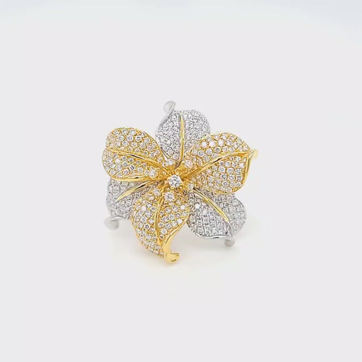 Pave Diamond Orchid Ring